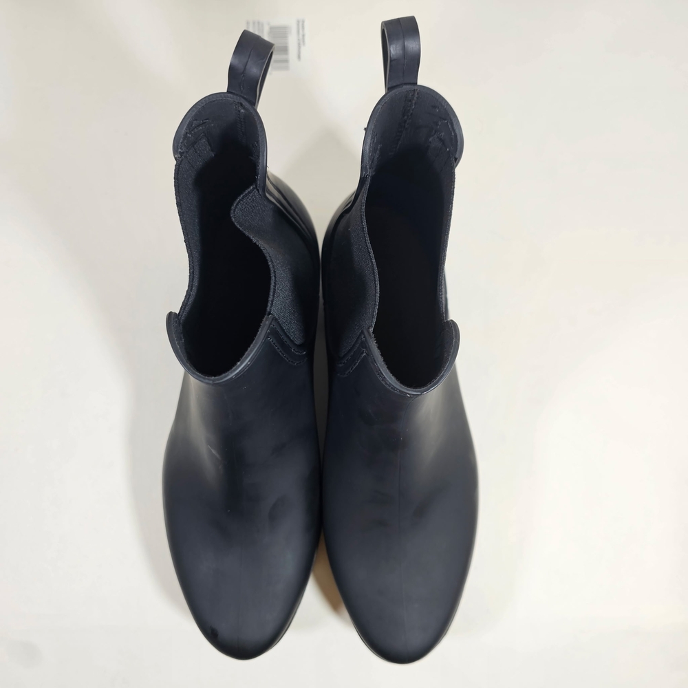 Jeffrey Campbell Black Chelsea Platform Rain Booties - Picture 6 of 9
